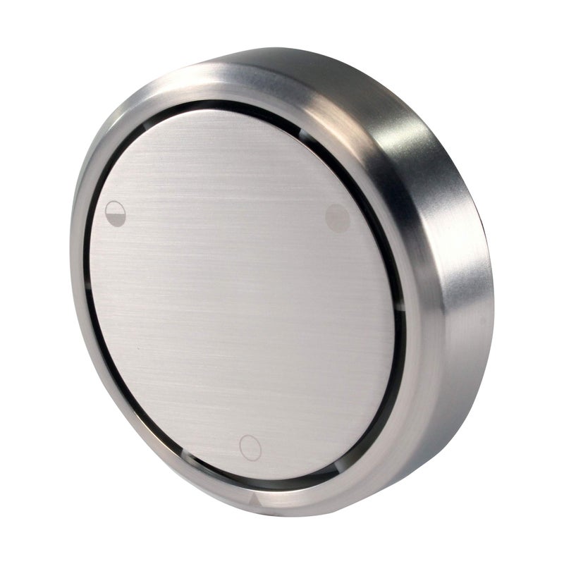 Westbrass D493CH-07 Patented Deep Soak Round Replacement 2-Hole Bathtub Overflow Cover for Full and Over-Filled Closure, Satin Nickel - Image 1